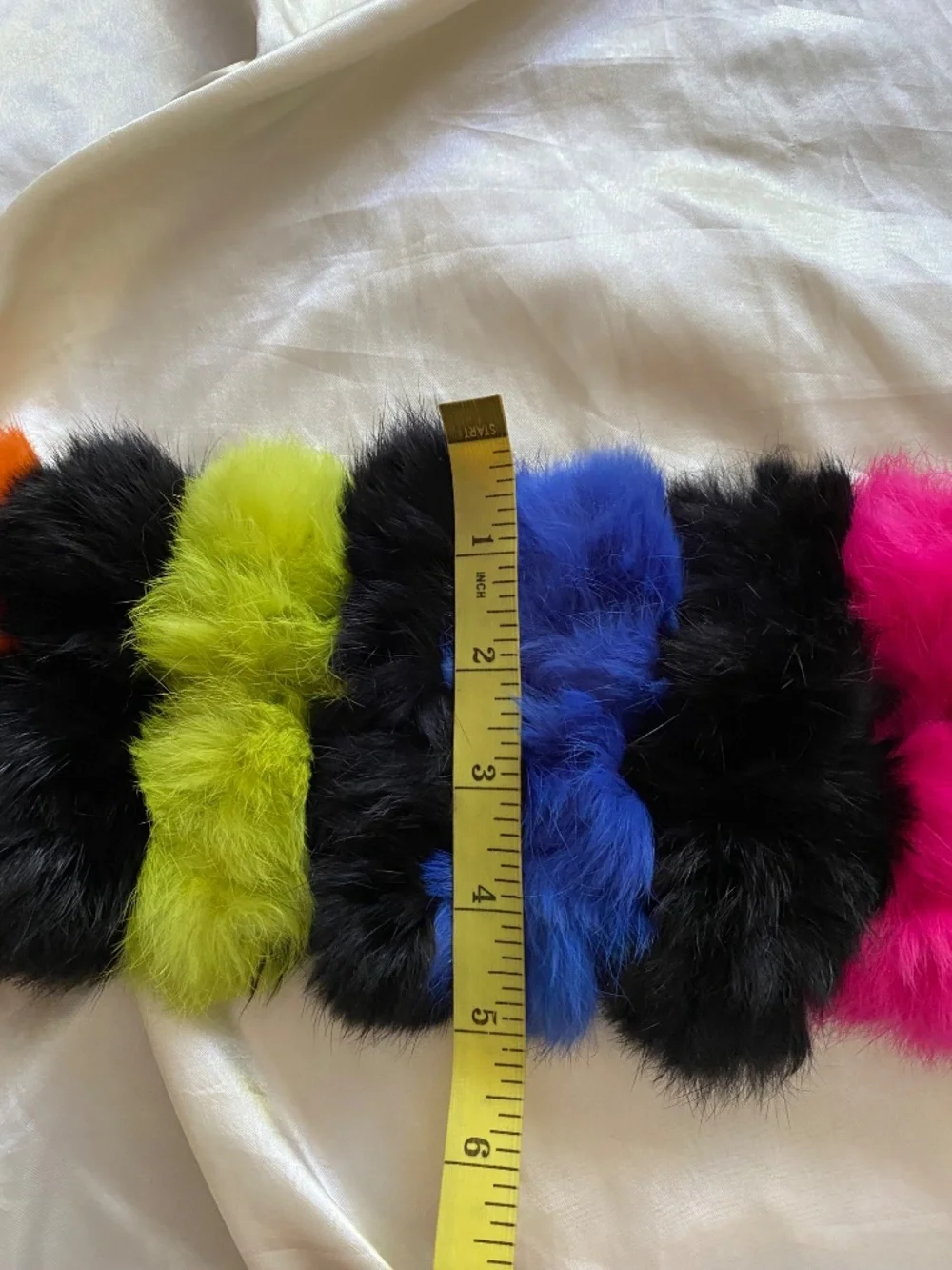 Vintage y2k Black Rainbow Striped Rabbit Fur Scarf Boho Unique